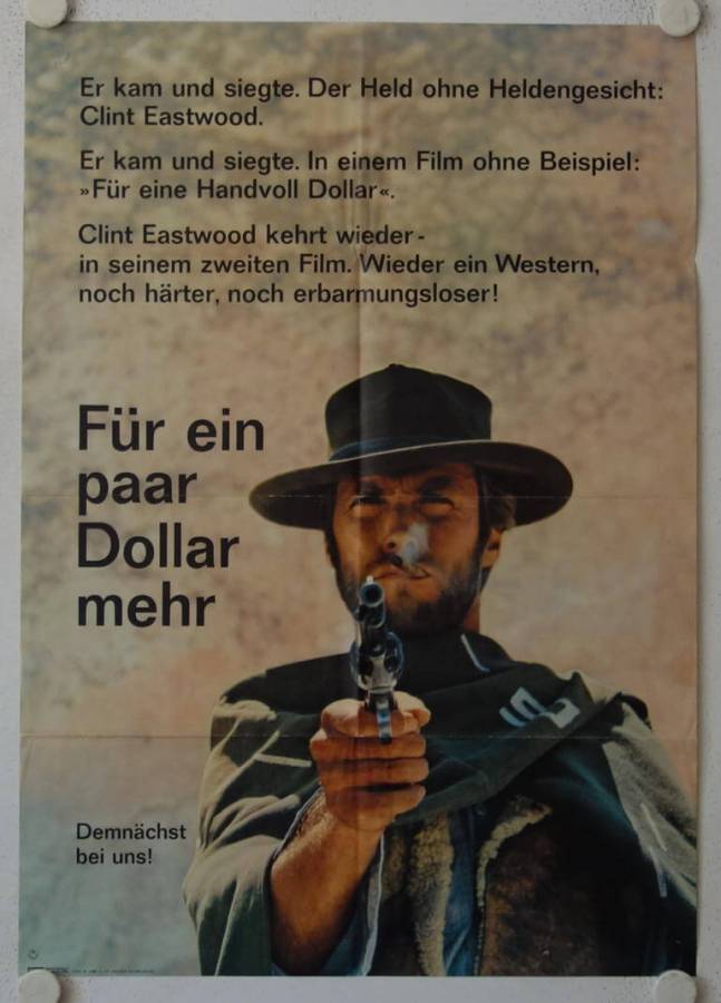 For a few Dollars more original release german movie poster